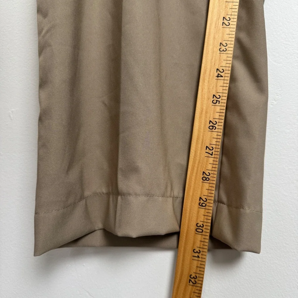 Adidas Climalite Mens Golf Performance Pants Tan Khaki Flat Front Size 42x30